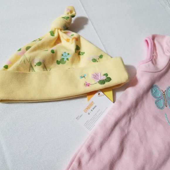 Gymboree Tiny Pond NWT 0-3 Month Romper & Hat Set - Picture 4 of 4